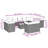  Garden Sofa Set Beige, Light Grey