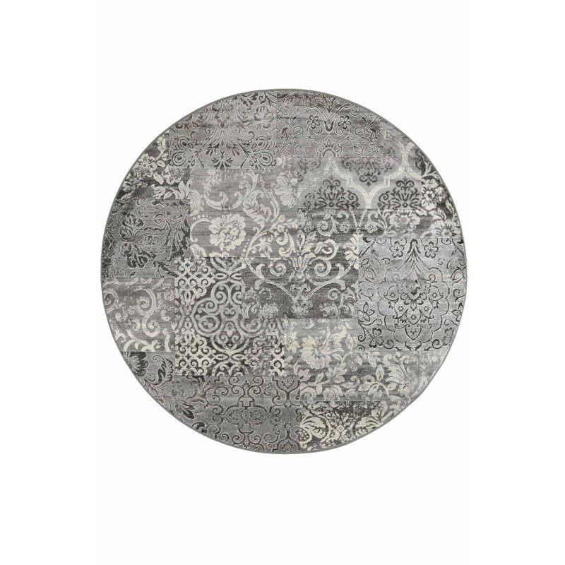 Round Baylor Geometric Area Rug, Round 200cm