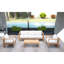 Ando 4 Piece Teak Sofa Seating Group with Sunbrella Cushions-533780452
