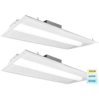 4' x 2' Dimmable LED Troffer Panel Light -  Luxrite, LR25137-2PK