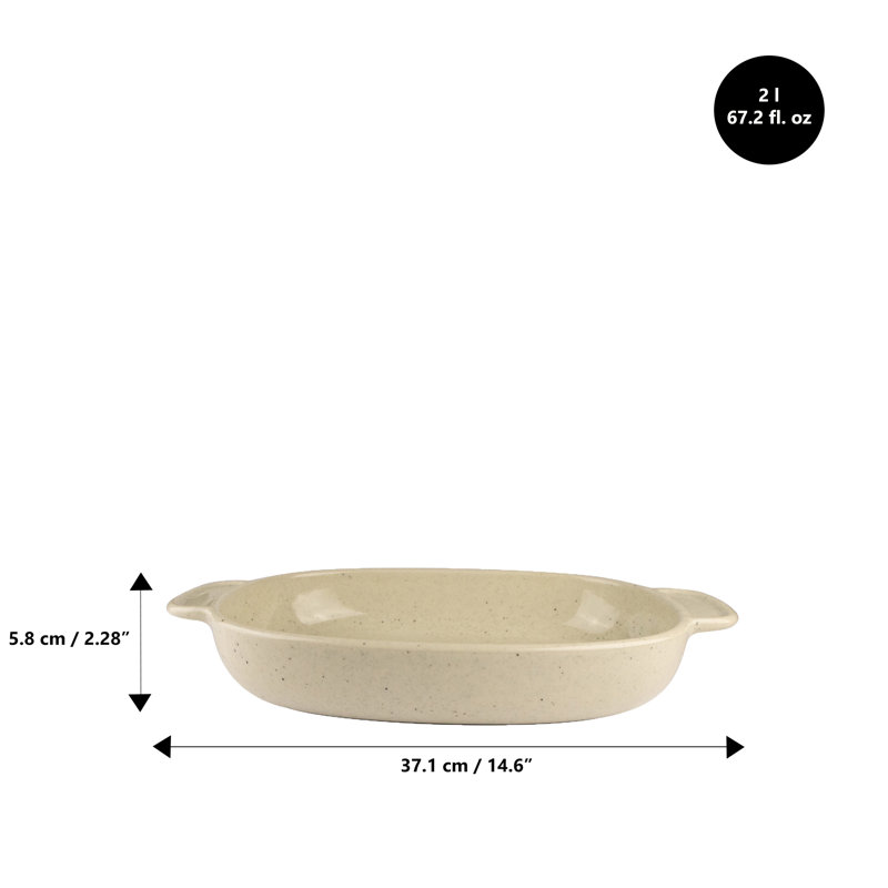 Rôtissoire tachetée naturelle Mesa Ceramics, 14"