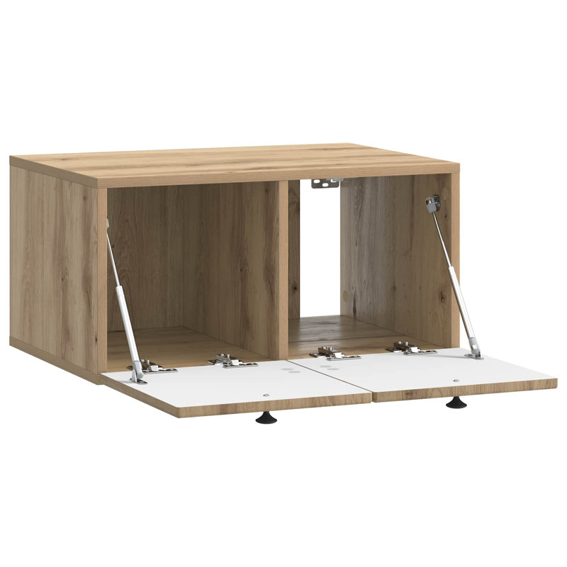 Unfinished TV Stand, 30cm H x 59.5cm L x 41cm W, Artisan Oak