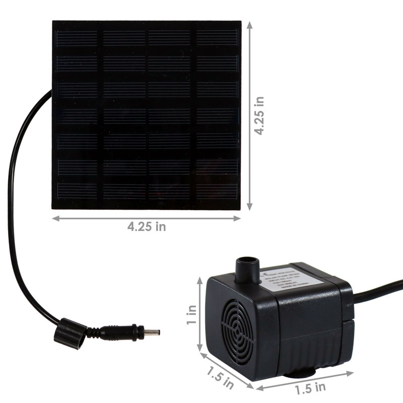 Eco-Friendly Solar Powered Outdoor Water Pump Kit with 20" Lift