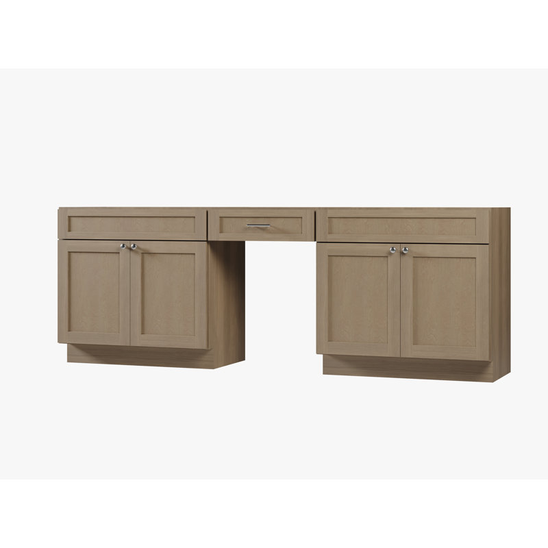 Ensemble de meuble-lavabo double 96 po Disar, Chêne naturel