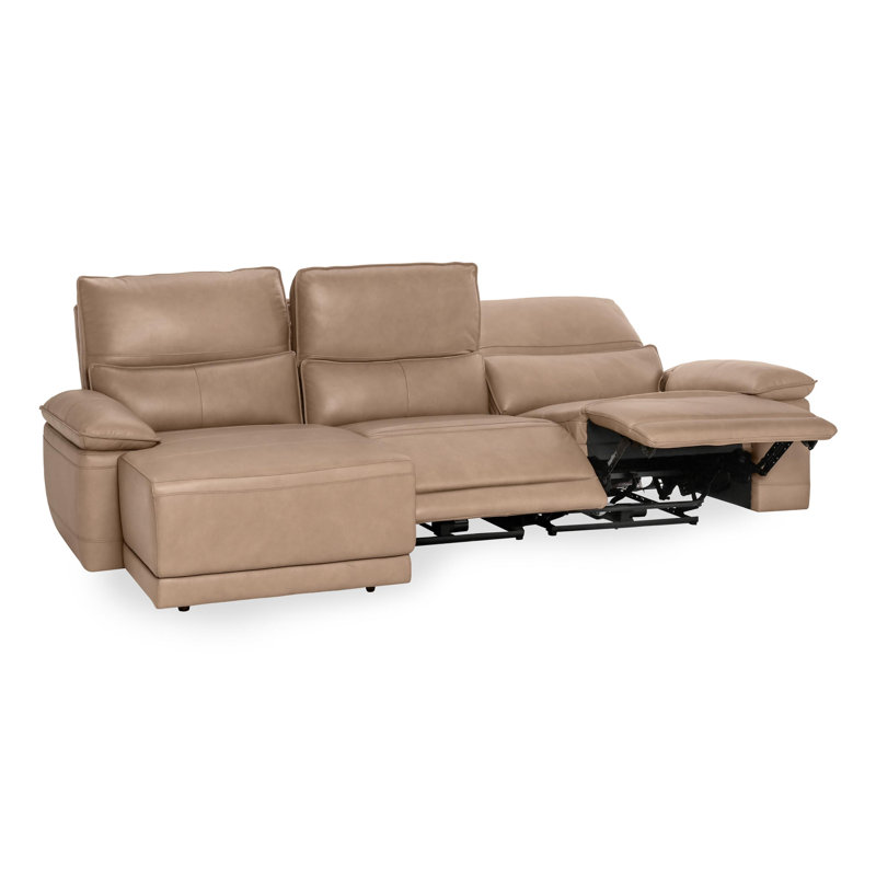 Canapé modulaire inclinable électrique en cuir Branford