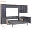 Lit escamotable avec rangement hydraulique, canapé, tablettes et tiroirs, éclairage DEL / USB-120771402