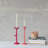 Cast Metal Twig Taper/Candle Holder With Mushrooms