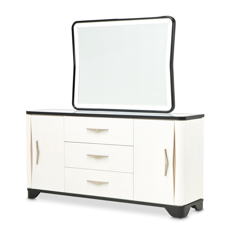 Tuxedo Sideboard With Mirror - Piano Keyboard