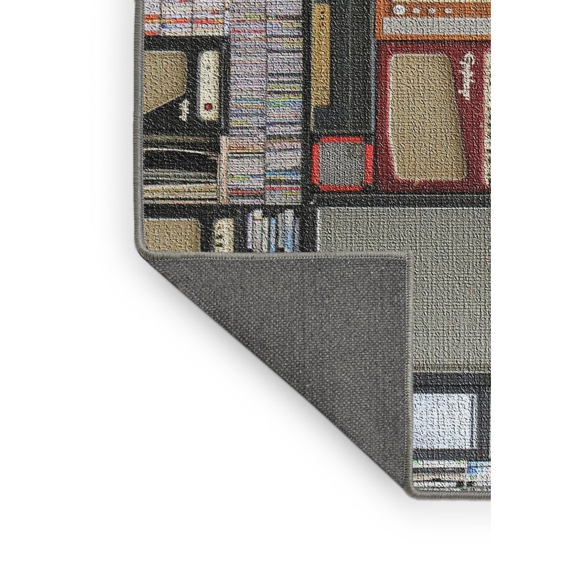 Tapis brun Classic Disques, Rectangle 4 pi x 6 pi