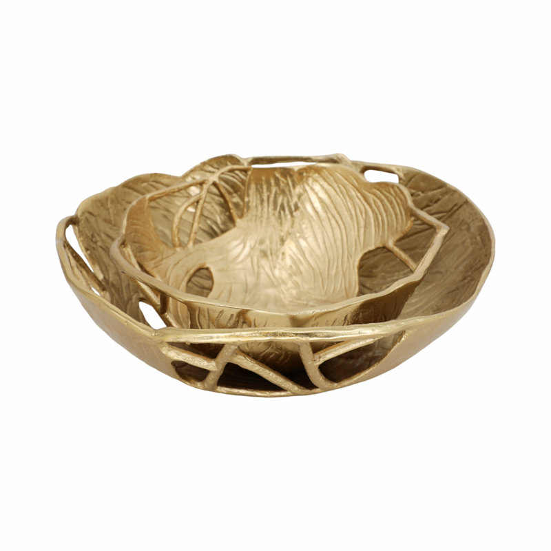 12/15" Tavarris Gold Bowls