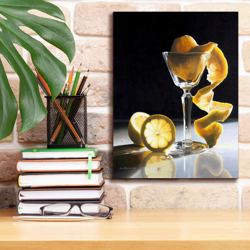 Jeramyah Twist Lemon par Cecile Baird, H 16 po x l 12 po x P 0,75 po