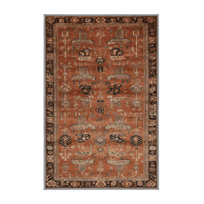 Machine Washable Persian Brown Area Rug