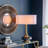 29" Modern Table Lamp –  Gold Aluminum Base (White Fabric Drum Shade)
