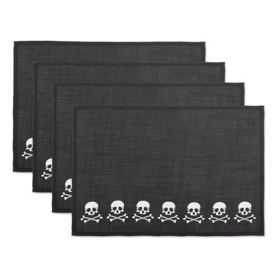 Napperon Shunk Skulls Emb 19 "