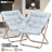 Ariadnna Saucer Chair Folding Accent Moon Chair with Metal Frame Cozy Lounge Chair for Living Room-342996290-371103323