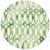 Amekia Hand Tufted Wool/Cotton Geometric Rug in Green/Ivory