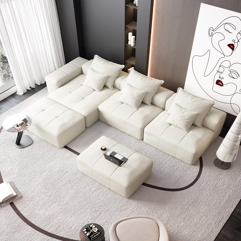 Canapé modulaire surdimensionné Boneless, Beige