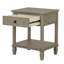 Table de chevet, table de chevet avec 1 tiroir de rangement et 1 tablette ouverte-237736182