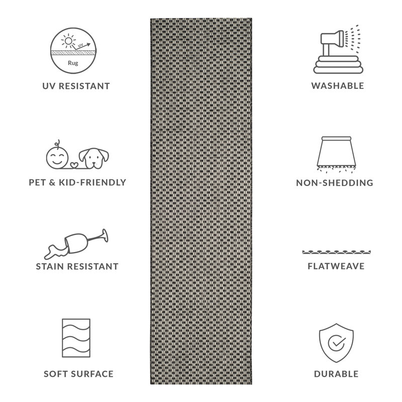 Dirks Performance Geometric Indoor/Outdoor Area Rug, Runner 2'3" x 8'