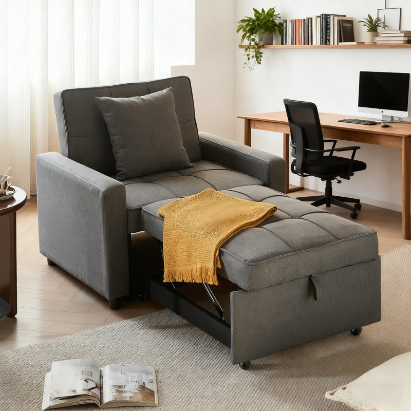 Canapé simple moderne réglable, Gris foncé
