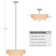 18" Pendant Light Fixture with 2-Layer Fabric Shade, Swivel Joint Hanging Light Fixture for Bedroom