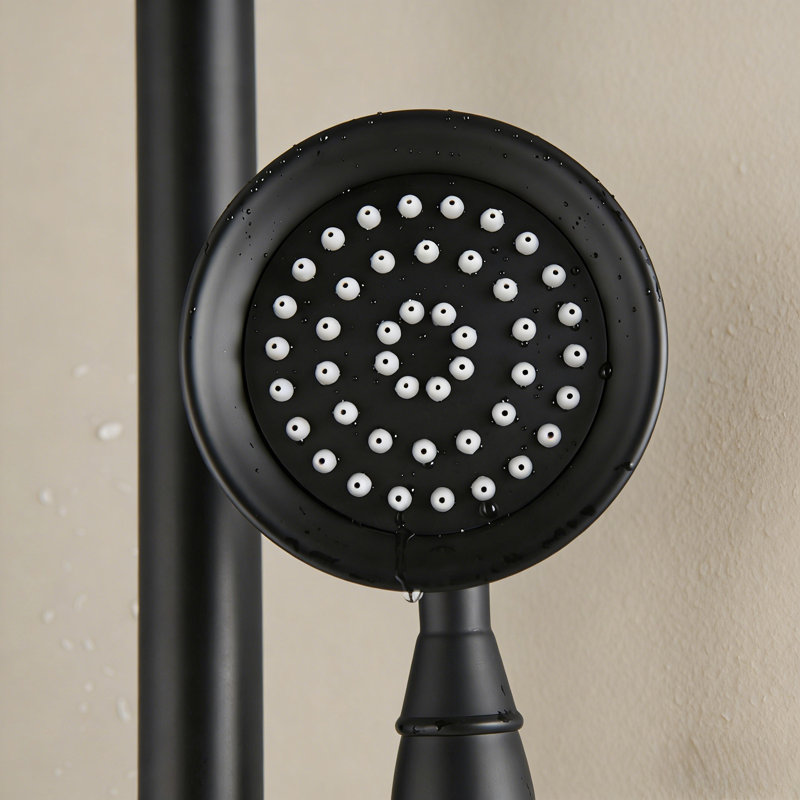 Topcraft 8-Inch Wall-Mounted Rain Shower System With Handheld Showerhead