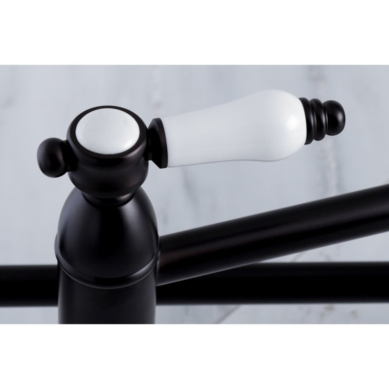 Kingston Brass Bel-Air Two-Handle 1-Hole Wall Mount Pot Filler Faucet, Oil Rubbed Bronze