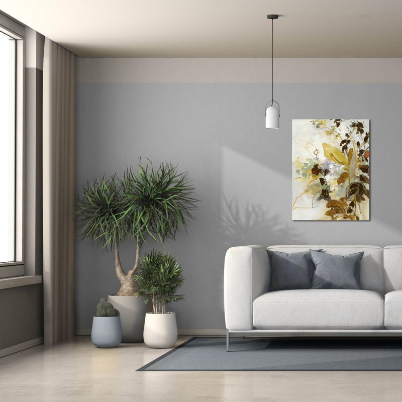  «Flock Of Flowers 1» par Design Fabrikken, art mural sur toile, H 34 po x l 26 po