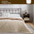 Metal King Size Headboard, Adjustable Height, Sturdy Steel Headboard Only For King Size Bed, Farmhouse Victorian Style, Easy Assembly, Attach Frame, Brown-2041790595-2041790592
