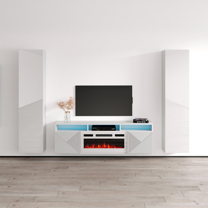 Meuble audio-vidéo Gizeh, Blanc