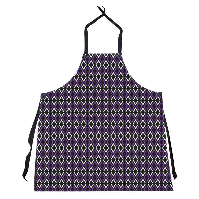 Tablier à carreaux arrow, Mauve