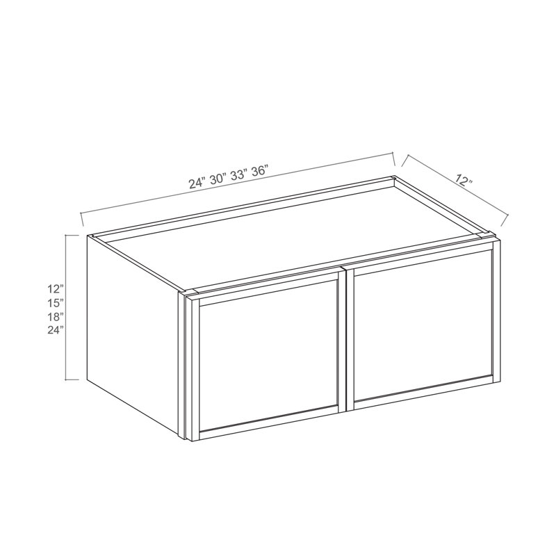 Armoire murale de cuisine prête à assembler l 24 po x H 18 po x P 12 po CASAINC, L 24 po x H 18 po