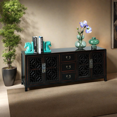 New Chinese style hollowed out TV stand