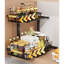 Rangement sous l'armoire à 2 niveaux pour cuisine, hauteur réglable 16,5 à 19,2 po, organisateur de rangement sous évier en acier au carbone - 4 ventouses antidérapantes, organisateur d'armoire escamotable pour la salle de bain-714493