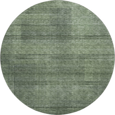 Premium Machine Washable Prisco Olive Rug