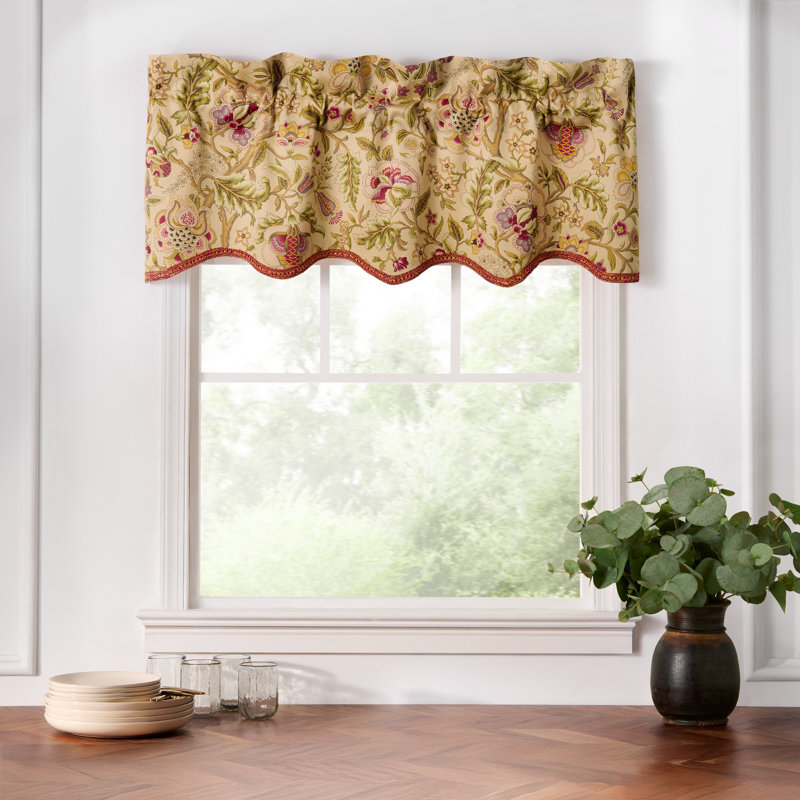 Waverly Imperial Dress 100% Cotton Sateen Valance, 15" W x 52" L