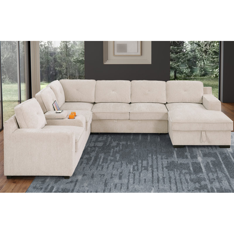 Canapé-lit modulaire Sleeper, Chenile beige