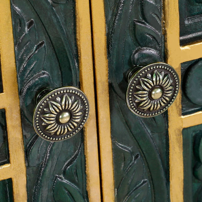 Southeast Asian style solid wood accent cabinet