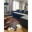 Tapis brun en cuir de vache fabriqué à la main Gorgi