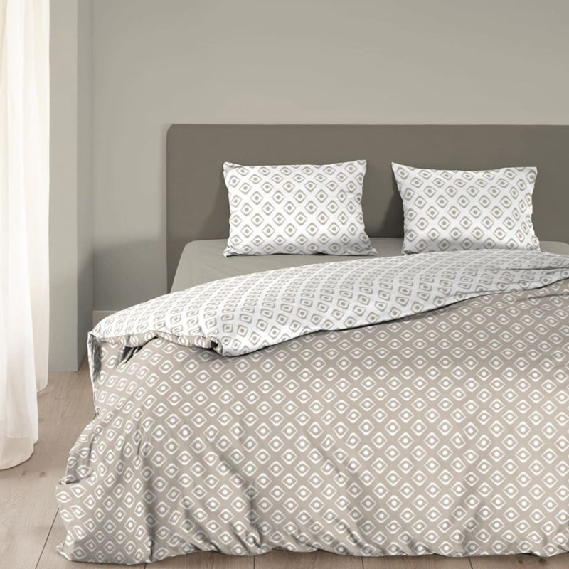 Good Morning Duvet Cover, Single - 2 Pillowcases (80 x 80 cm), Sand