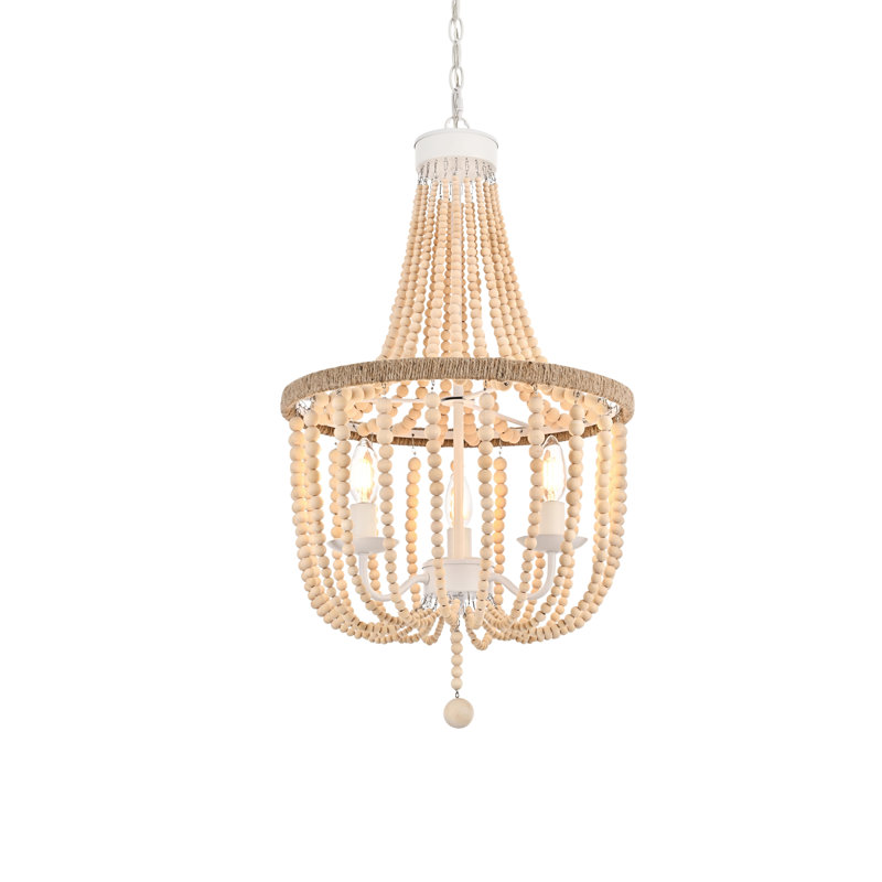 Luminaire suspendu perlé Hudson , Beige