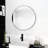 24"  Large Round Black Circular Mirror