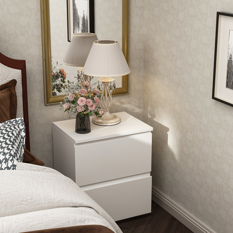 Hiltraud 15.7'' W Nightstand, White