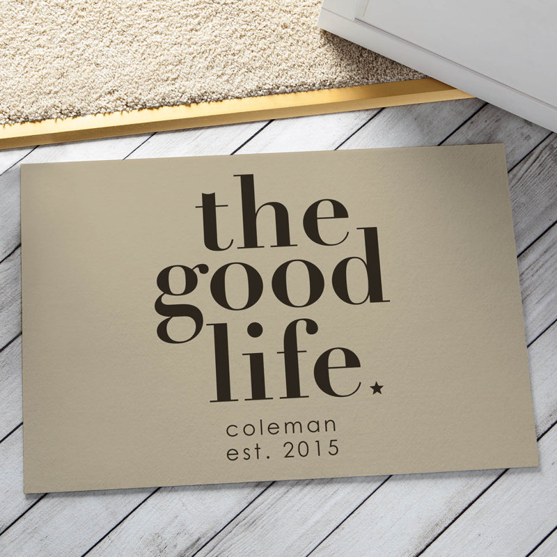 Paillasson d'extérieur 27 po x 18 po Genovese The Good Life, Crème