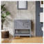 Meuble-lavabo gris 30 po avec miroir et plateau seulement