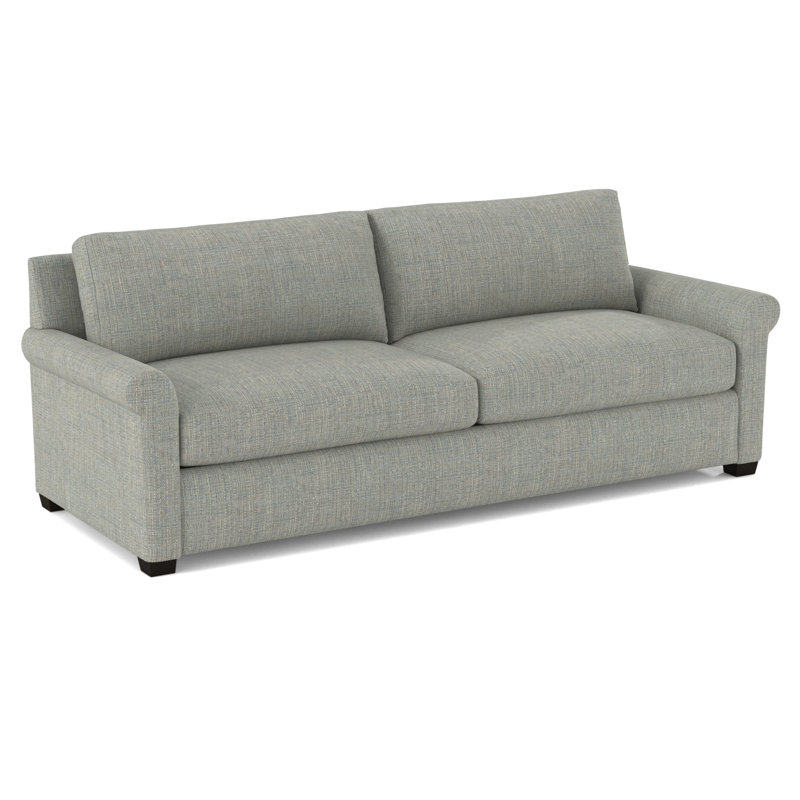 Leather Sofa, Evolution Silver Fox, Black