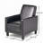 Black Fax Leather Push Back Chair For Elegant Home Décor