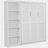 Full-size wall-mounted Murphy bed with shelf, white-1844533824-1844533838