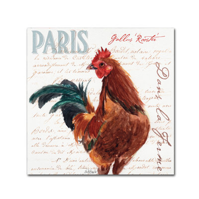 « à la ferme coq ii », impression sur toile