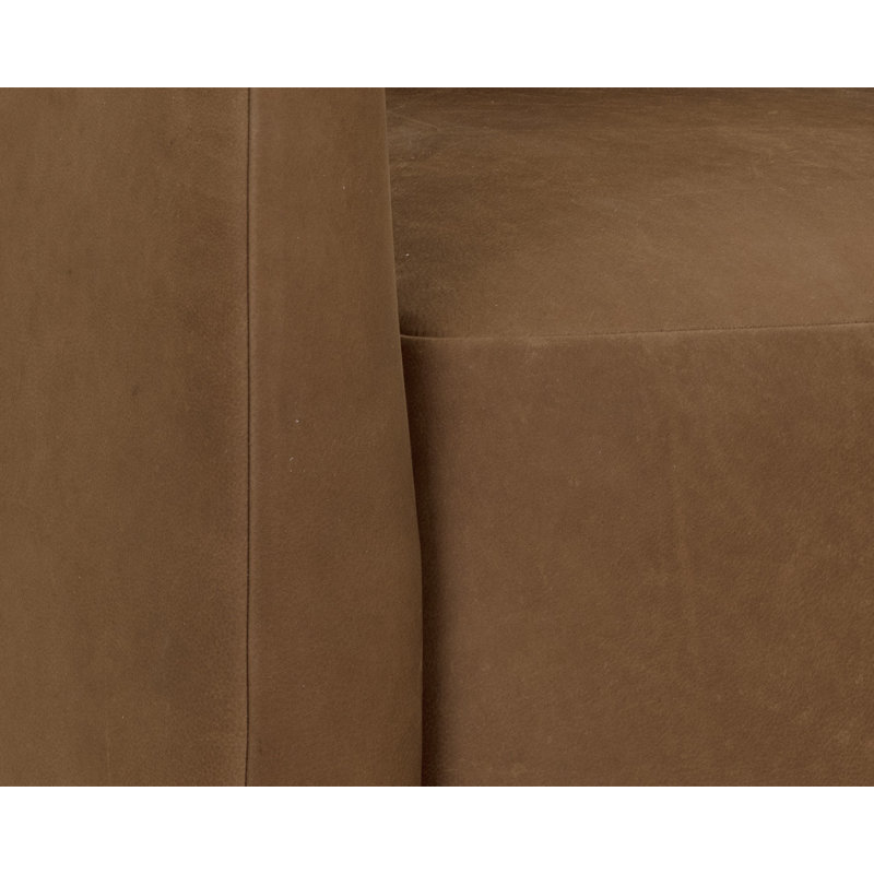 Swivel Lounge Chair, Caramel Leather